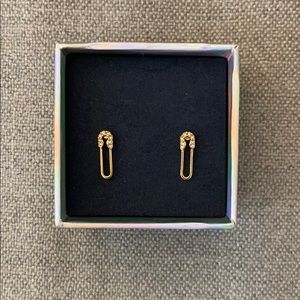 Baby Safety Pin Stud Earrings - Rebecca Minkoff